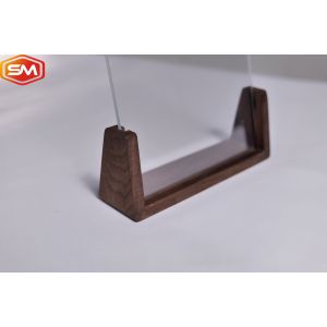 Solid Color Beech Photo Frame Desk U Shaped A5 Acrylic Photo Frame with Wood