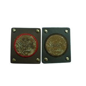 Embossed Leather Patches With Customized Size and Logo For Jeans / Clothing