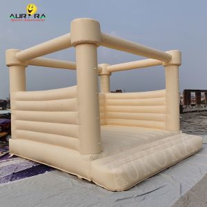 Custom Logo Inflatable Beige Bouncy Castle Bouncing Castle Commercial UV