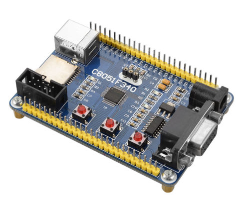 C8051F340 Microcontroller Development Board Mini System with USB Cable for Kits and Projects