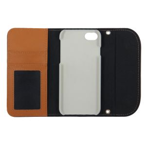 Vomani NEW Card slot Brown Carving patterns with bow real cow leather case cover