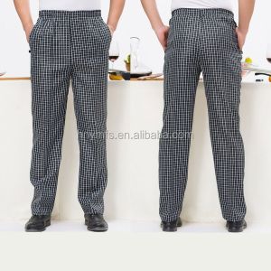Readymade Hot Sale Catering Uniforms Checkered Chef Trousers