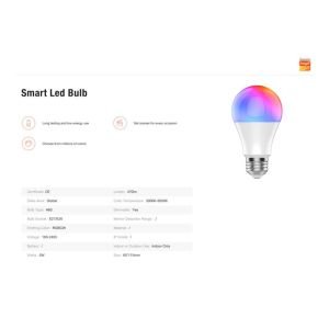 A60 RGBCW Wi-Fi Smart Bulb