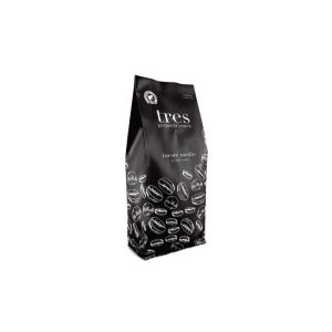 12oz Box Bottom Zip Lock Coffee Bean Black Packaging Pouch With One-Way