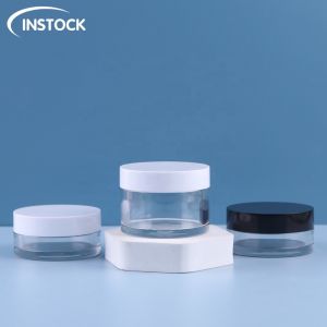 PET Plastic Cream Jars 30ml 50ml ABS Plastic Cap For Dispensing
