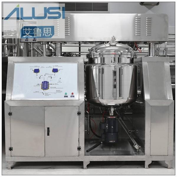 SUS 304/316L Hydraulic Lifting Vacuum Lotion Mixing Equipment Body Cream Making Machine Homogenizer Blending Tank