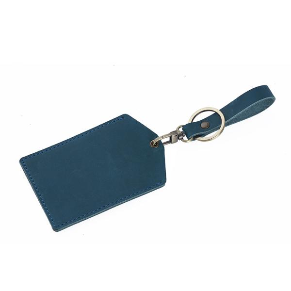 Functional and Secure Cowhide Mini Bus Card Holder Keychain for All-in-One Protection