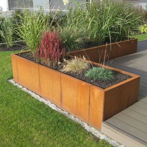 China Customization Modern Garden Rusted Steel Planters OEM ODM Service on sale