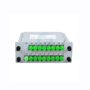 16 Way Passive Singlemode PLC Fiber Optic Splitter FC/APC 9um /125um