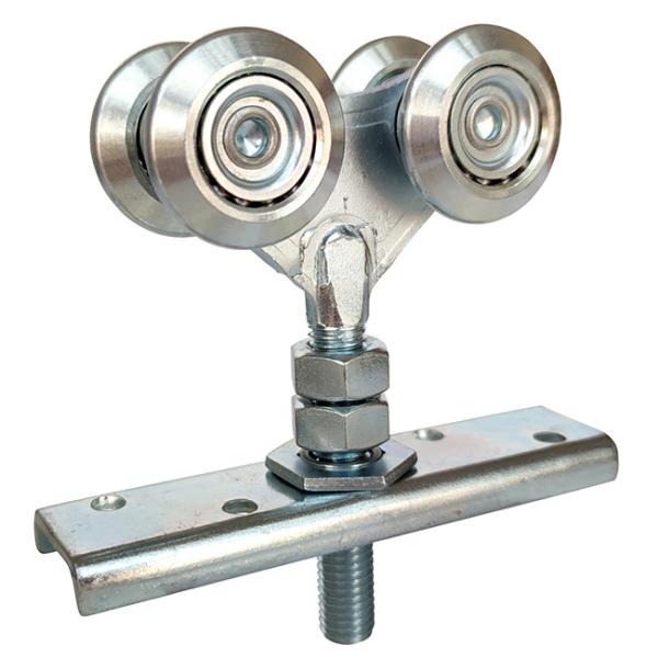 Furniture Sliding Hanging Door Rollers 38mm Steel Ball With Forge Centre Fixing