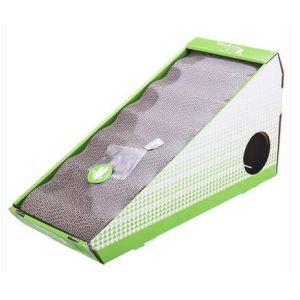 Triangle Cat Scratch Pad Cardboard Double Sided Surface Curve In Bottom