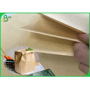 80G 95G 100G 110G Unbleached Brown Kraft Paper Roll With Recycled Pulp