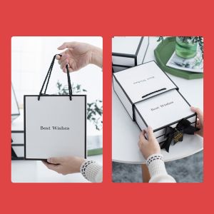 Christmas Box Paper Boxes And Paper Bags Large Custom Logo Bag Paper Packaging