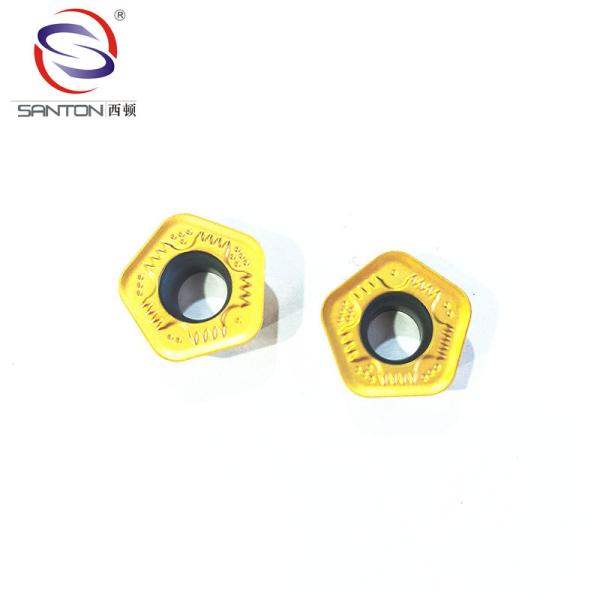 Quality Gold ribbon pattern C1 ANSI PVD Coated Inserts milling inserts for sale