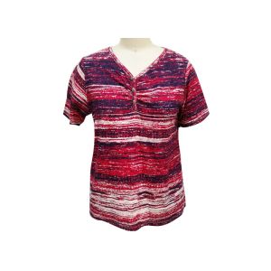 China Irregularly Shape Ladies Striped T Shirt , Women'S Collared T Shirts Quick Dry on sale