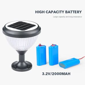 50000 Hours Working Time Solar Powered Post Light Landscape Lighting for Outdoor