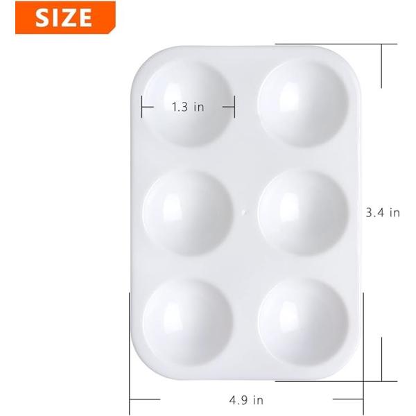 Rectangular White Plastic Paint Pallets With Hanging Hole For Kids Student Artist