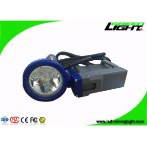 High Safety Rechargeable LED Headlamp , LED Mining Lamp With Blue And Gray Shell