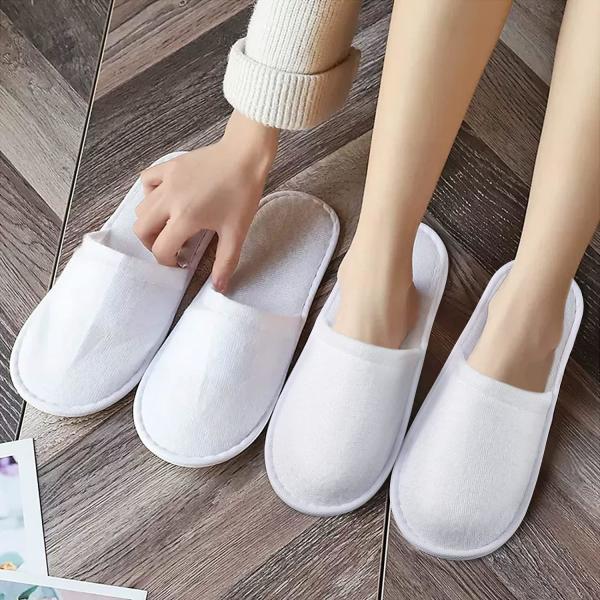 Disposable Slippers, Closed Toe SPA Slippers Non-Slip Slippers Comfortable
