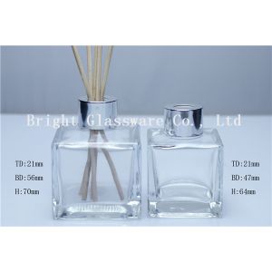 clear perfume glass bottle with knob lid