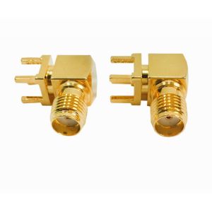 Rf Coaxial Connector PCB Panel Edge Mount Sma Female jack right angle Coaxial