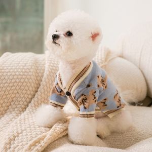 Pet Winter Jacket UV Protection Holographic Clothes Embroidered Pattern Soft