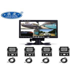 9 Inch Car TFT LCD Monitor Split Screen Quad 4 Channel Headrest RearView Display