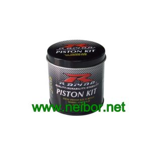 China Empty round tin container for piston kit with ring on sale