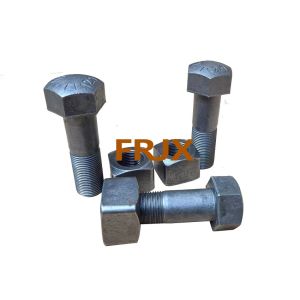 Forged Excavator Track Bolts And Nuts With HRC52-58 Surface Hardness Zinc Finish