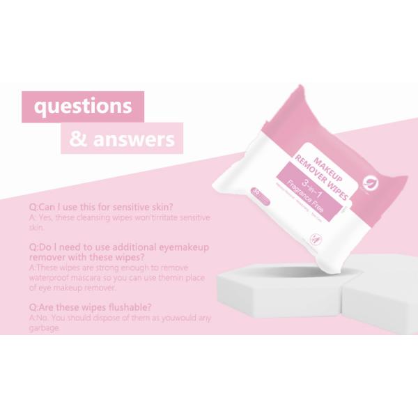 Two packs of 30 pieces each: Fragrance-free, alcohol-free, biodegradable makeup remover wipes