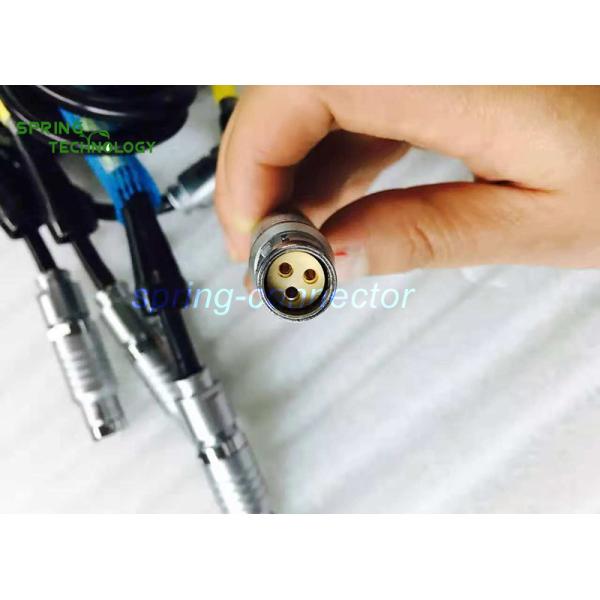 3 Pins Brass Plug And Socket Connectors Chrome Plated Connector 1C Series