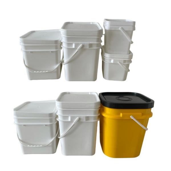Multi-purpose Red Square Plastic Pail Bucket with Handle Certified and GAP/ISO
