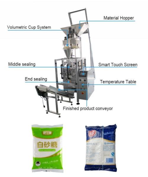 Quality Multi Function Automatic Granule Packing Machine PLC Control For White Sugar for sale