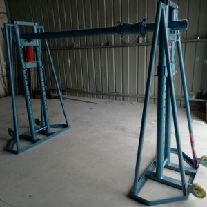 Jack Support Cable Drum / Heavy Load Hydraulic Type Cable Reel Stand 2 Buyers