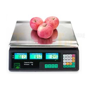 LCD Display Price Computing Digital Retail Weighing Scale 40kg Capacity