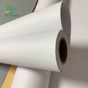92 Brightness 24'' x 300ft 20lb CAD Bond Paper Uncoated White Roll