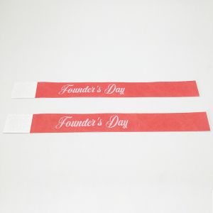 Custom Snap Closure Fully Printed Tyvek Paper Wristbands with Barcoding
