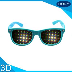 Trendy Flip Clip 3D Fireworks Glasses With Diffraction Lenses OEM / ODM