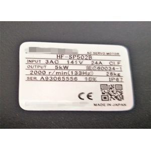 Black Shell Industrial Servo Motor HF-SP502B / HF-SP702B For Material Handling