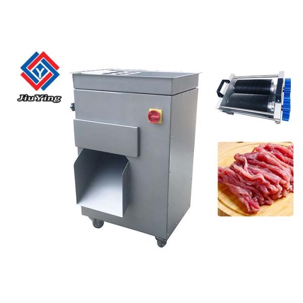 Compact Industrial Meat Slicer / Bacon Cooked Meat Strip Cutter Machine