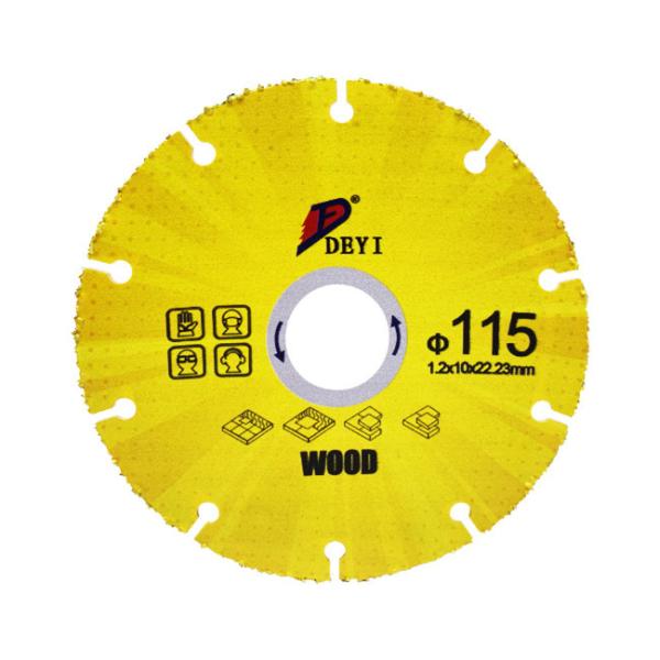 Deyi 115mm Circular Alloy Saw Blade With Grit Cutting Wood With Nail
