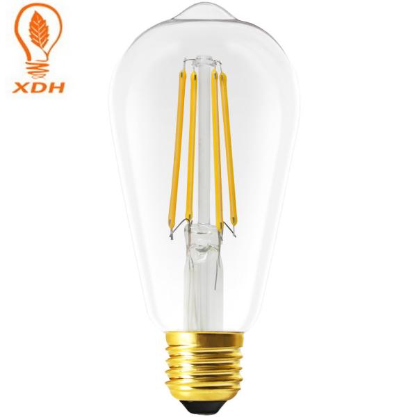 8W ST64 E27 Dimmable Edison Bulb Decorative Filament Light Bulbs 1050lm
