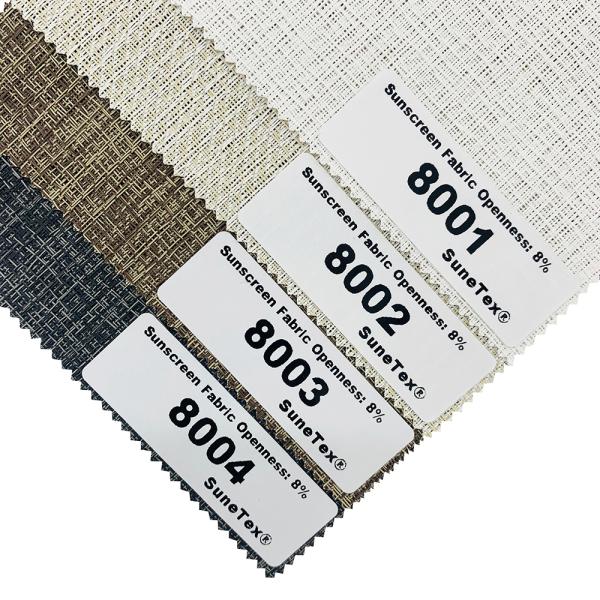 Polyester PVC Sunscreen Jacquard Horizontal Roller Blinds Curtain Fabric