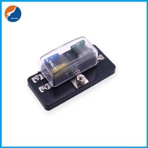 PBT Base PC Transparent Cover 4 Ways Automotive Car Blade Fuse Box With Screw