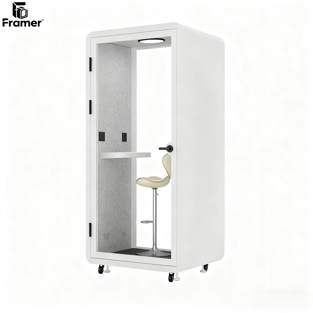 Adjustable Office Phone Booth Extendable Modular Acoustic Booths Whisper Quiet
