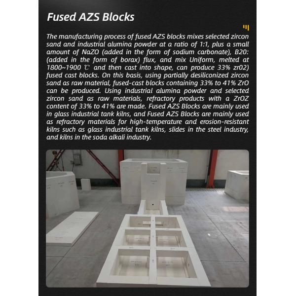 Superior Fused Cast AZS Refractory Blocks for Glass Industrial Pool Internal Structure
