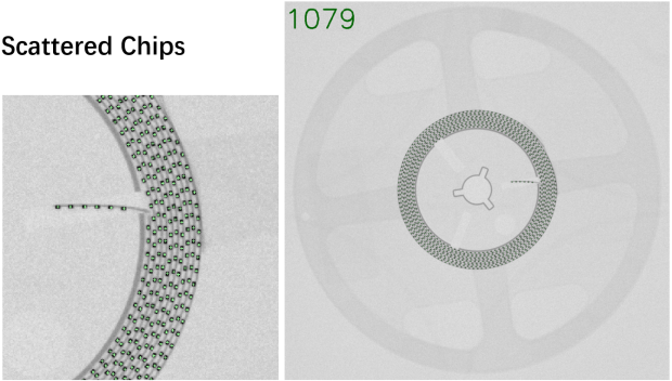 XC-01 component counter sample image showing final counting accuracy