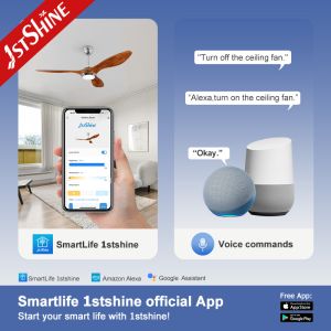 Energy Saving Low Power Plastic Ceiling Fan 220v 52 Inch 5 Speed Choice