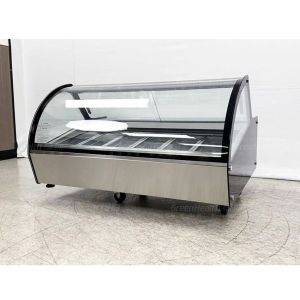 Stainless Steel Table Top Ice Cream Display Showcase Freezer For Gelato