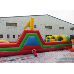 Outdoor Crazy Interactive Inflatable Obstacle Challenges For Playground